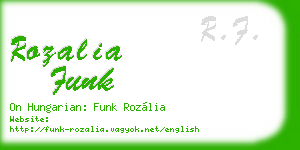 rozalia funk business card